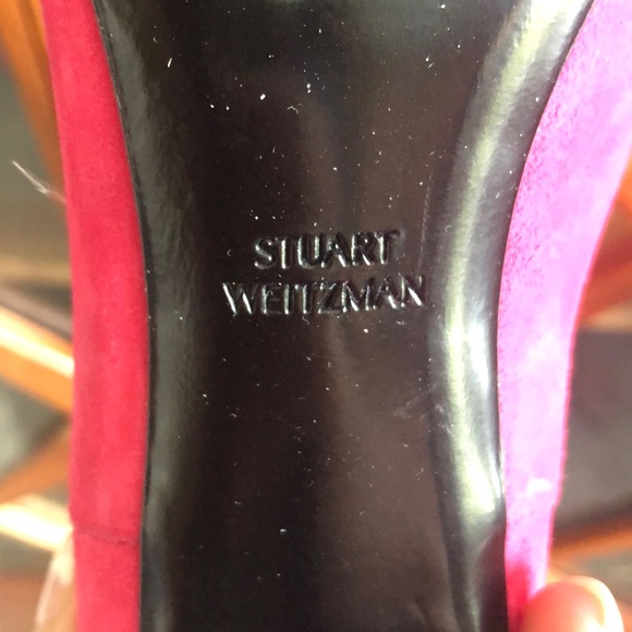 Stuart Weitzman hot pink suede Demi Benatar bootie - Picture 8 of 9